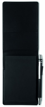 Logo trade promotional items image of: A7 notepad in PU pouch w/pen